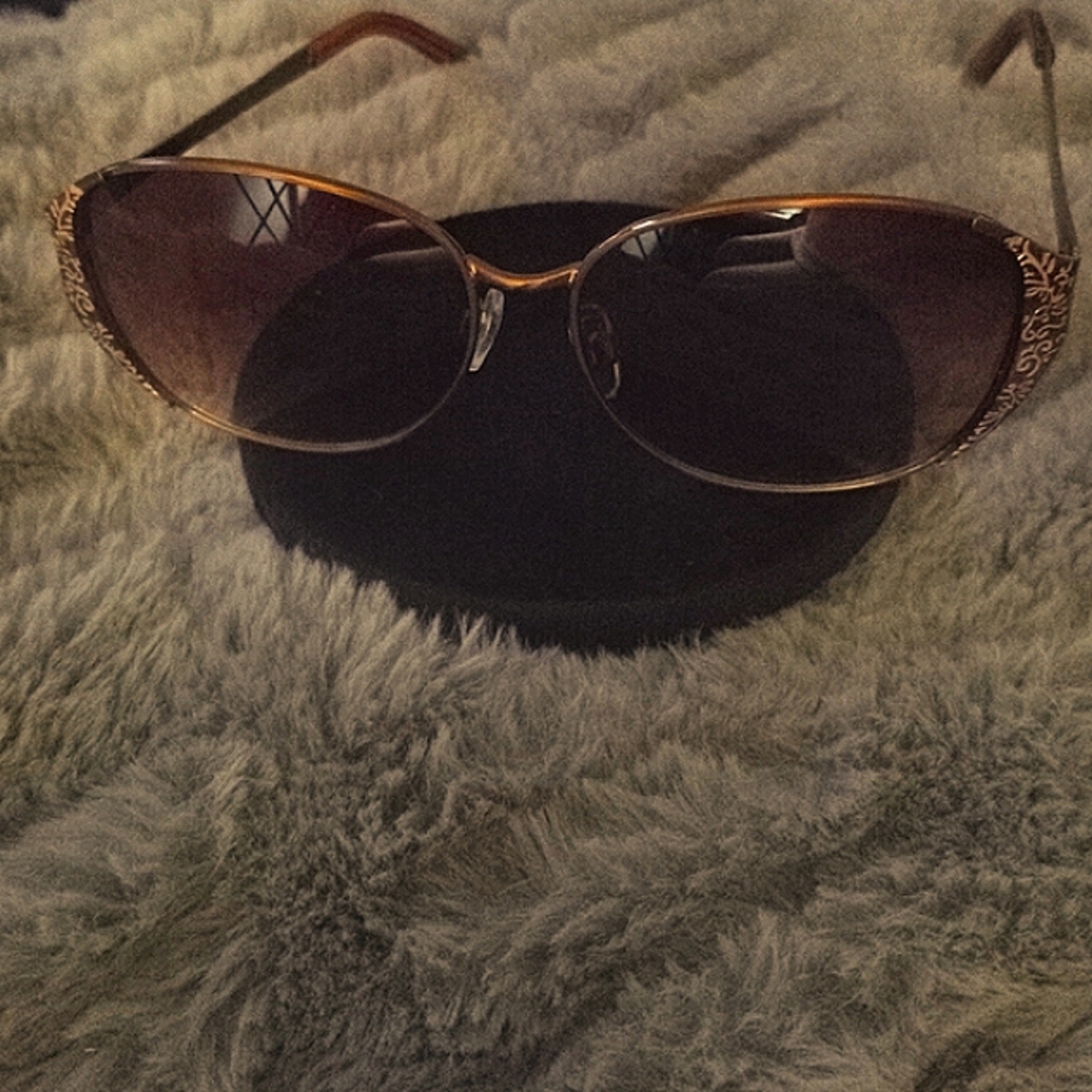 Sunglasses Metallic Bronze/Brown Metal Framed Sun glasses
